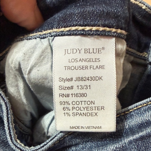 Judy Blue Medium Wash Button-Up Flare Jeans - Picture 5 of 13